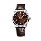 Conquest Heritage 38mm Brown Dial Automatic Brown Leather Strap Watch