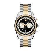 Chronograph 42mm Black Dial Quartz Two-Tone Stainless Steel Watch