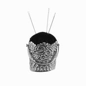 Sterling Silver Basket Pin Cushion