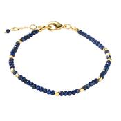 Bali Gold Plated Lapis Lazuli Beaded Bracelet