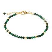 Bal Gold Platedi Malachite Beaded Bracelet