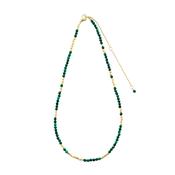Santorini Gold Plated Malachite Necklace image