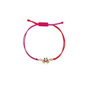 9k Yellow Gold Bracelet Crab Red &amp; Fuchsia Or Jaune Bracelet