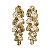 Banyan Champagne Crystal Gold Tone Drop Earrings
