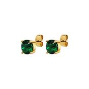 Daze Green Crystal Gold Tone Stud Earrings image