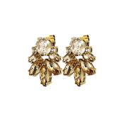 Drago Champagne Crystal Gold Tone Earrings image
