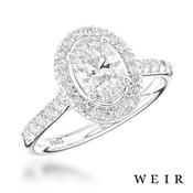 Platinum 0.70ct D VS2  Oval cut Diamond Engagement Ring