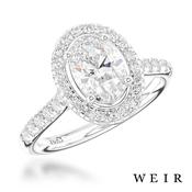 Platinum 0.90ct E VS2  Oval cut Diamond Engagement Ring