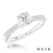 Platinum 0.50ct G SI1  Round brilliant cut Diamond Engagement Ring