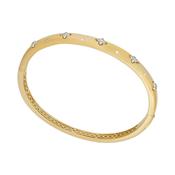 Gold Plated Cubic Zirconia Bangle Bracelet