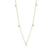 9k Yellow Gold CZ Drop Necklace image