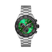 Formula 1 Chronograph 43mm Green Dial Quartz Stainless Steel Bracelet Watch image