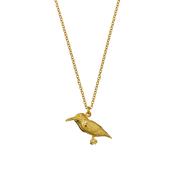 Gold Plated Sterling Silver Kingfisher Pendant Necklace image