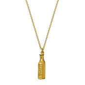 Gold Plated Sterling Silver Poison Bottle Pendant Necklace image