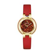 Rubaiyat Autumn 30mm Red Dial Quartz  Red Leather Strap Watch image