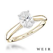 18k yellow gold 0.70ct E SI1  Oval cut Diamond Engagement Ring