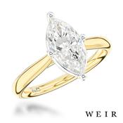 18k yellow gold Lab Grown 2.09ct E VS2  Marquise cut Lab Grown Diamond Dress Ring