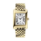 Classics Carree Small Seconds 36 x 25mm White Dial Quartz Gold Tone Stainless Steel Bracelet Watch image