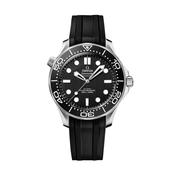 Seamaster 42mm Black Dial Automatic Black Rubber Strap Watch image