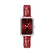 SRV 30mm Red Dial Quartz Red Leather Strap Watch