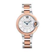 Ballon Bleu de Cartier 33mm White Diamond Dial Automatic Rose Gold Watch image