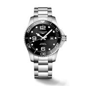 HydroConquest 43mm Black Dial Automatic Stainless Steel Bracelet Watch image