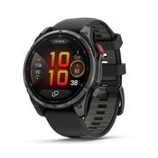 fenix 8 Pro AMOLED 47mm Carbon Grey DLC Titanium Case Black Silicon Strap Watch