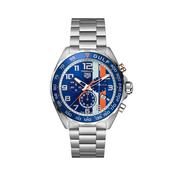 Formula 1 Chronograph x Gulf 43mm Blue Printed Dial Quartz Stainless Steel Bracelet Watch image