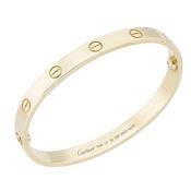 Vintage Cartier 18k Yellow Gold Screwdriver Love Bangle - Size 17 image