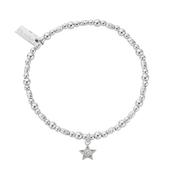 April Birthstone White CZ Sterling Silver Bracelet