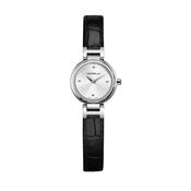 Lady H 22mm Silver Sunray Dial Quartz Leather Strap Watch