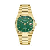 Super Seville 38mm Green Dial Quartz Gold Tone Stainless Steel Bracelet Watch