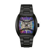 Maquina Tonneau 40mm Purple Dial Automatic Black Ion Plated Stainless Steel Bracelet Watch image