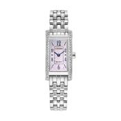 Petite Palidoro 28 x 14mm Pink MOP Dial Eco-Drive Stainless Steel Bracelet Watch image