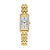 Petite Palidoro 28 x 14mm MOP Dial Eco-Drive Gold Tone Stainless Steel Bracelet Watch image