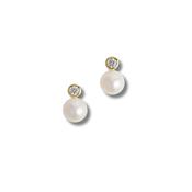 Florence Gold Plated Freshwater Pearl Stud Earrings image