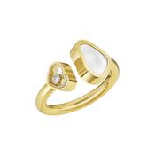 Happy Hearts MOP 18k Yellow Gold Ring Size 53