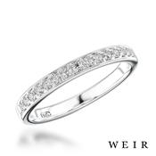 Platinum Round brilliant cut diamond line band