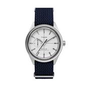 Marlin Jet Automatic 38mm Silver Dial Blue Fabric Strap Watch