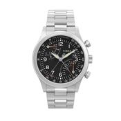 Waterbury Traditional Fly Back Chronograph 43mm Black Dial Quartz Stainless Steel Bracelet Watch