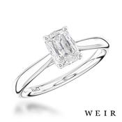 Platinum 1.01ct D VS1  Elongated cushion cut Diamond Engagement Ring image