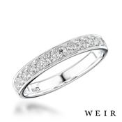 Platinum Round brilliant cut diamond line band