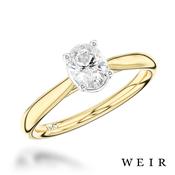 18k yellow gold 0.70ct F SI1  Oval cut Diamond Engagement Ring image