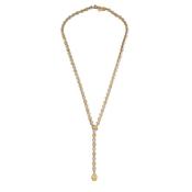 18k Yellow Gold &amp; White Gold Pear Yellow Diamond &amp; White Diamond Necklace image
