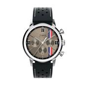 Marlin Chronograph Tachymeter Bronze Dial Quartz Black Leather Strap Watch