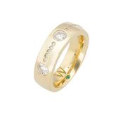 Generations 18k Yellow Gold Round Cut Diamond &amp; Emerald Band image