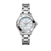 Aquaracer Professional 200 34mm Mother of Pearl Solargraph Quartz Stainless Steel Bracelet Watch image