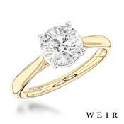 18K yellow gold Lab Grown Diamond 1.58ct E VS1 Round brilliant cut Lab Grown Diamond Diamond Dress Ring