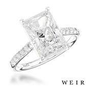 Platinum Lab Grown Diamond 1.51ct Dia VS1 Radiant cut Lab Grown Diamond Diamond Dress Ring