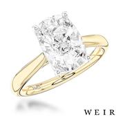 18K yellow gold Lab Grown Diamond 2.51ct E VS1 Cushion cut Lab Grown Diamond Diamond Dress Ring